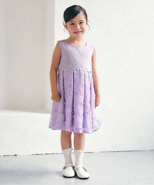 apres les cours(アプレレクール)の「フォーマルジャンパースカート(ワンピース・キッズ・ラベンダー/ネイビー・100/110/120/130)」の20枚目の写真