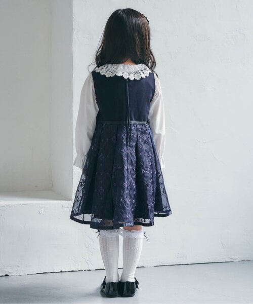 apres les cours(アプレレクール)の「フォーマルジャンパースカート(ワンピース・キッズ・ラベンダー/ネイビー・100/110/120/130)」の18枚目の写真