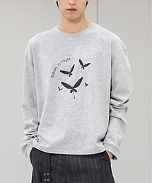 BEGIN202（ビギン202）の「トンボ ロングスリーブ [メランジグレー]（Tシャツ/カットソー）」