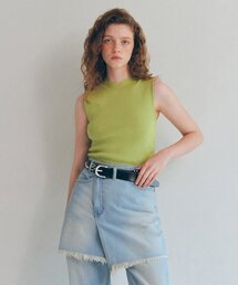 CURRENT（カレント）の「VISCOSE SLEEVELESS [LIME]（Tシャツ/カットソー）」