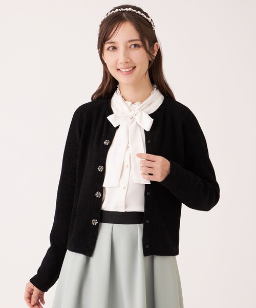 TO BE CHIC(トゥー ビー シック)の「レーヨンモール カーディガン(カーディガン/ボレロ・レディース・グリーン/ブラック/ピンク系その他2・40/42)」の2枚目の写真