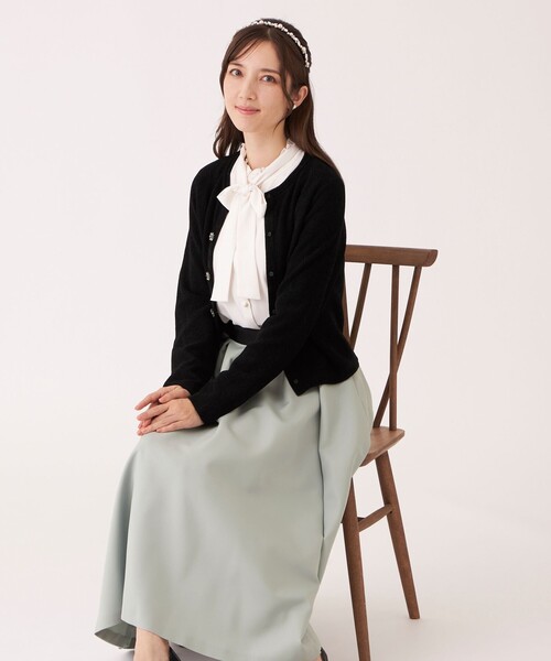 TO BE CHIC(トゥー ビー シック)の「レーヨンモール カーディガン(カーディガン/ボレロ・レディース・グリーン/ブラック/ピンク系その他2・40/42)」の5枚目の写真