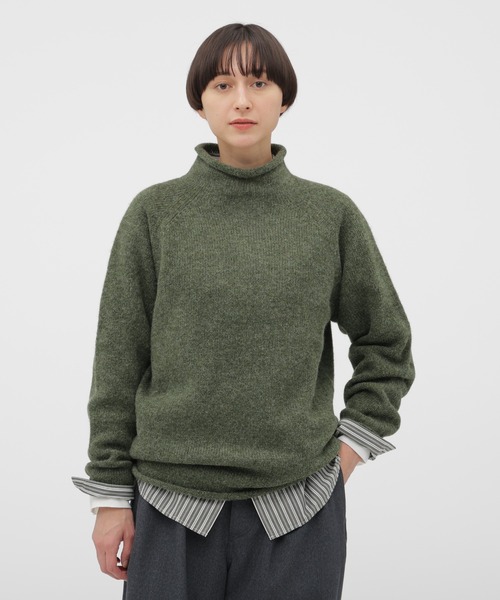 MHL.（エムエイチエル）の「DRY WOOL KNITWEAR（ニット/セーター・レディース・グリーン/ブルー/グレー系その他6・2）」の2枚目の写真