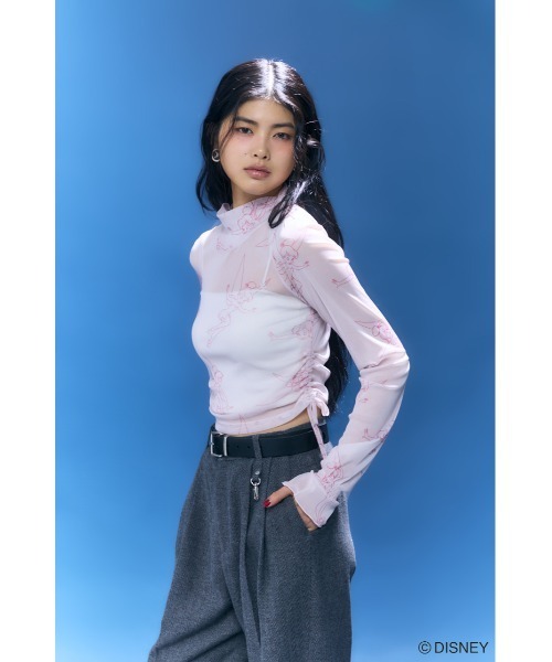 Disney SERIES CREATED by MUS(ディズニーシリーズクリエイテッドバイエムユーエス)の「MD OT DRAWSTRING トップス / TINK(シャツ/ブラウス・レディース・ブラック/ホワイト/ピンク・FREE)」の9枚目の写真