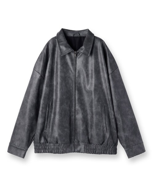 tk.TAKEO KIKUCHI（ティーケータケオキクチ）の「ヴィンテージライクドロップショルダージップブルゾン（ブルゾン・メンズ・スミクロ/ブラウン系その他/ブラック・03/02/01）」の8枚目の写真