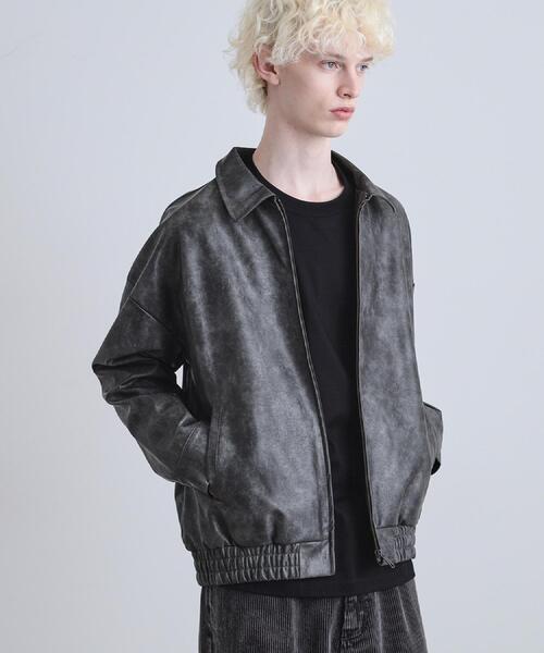 tk.TAKEO KIKUCHI（ティーケータケオキクチ）の「ヴィンテージライクドロップショルダージップブルゾン（ブルゾン・メンズ・スミクロ/ブラウン系その他/ブラック・03/02/01）」の10枚目の写真