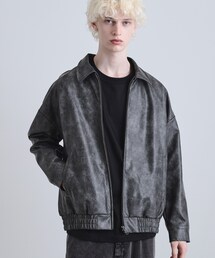 tk.TAKEO KIKUCHI（ティーケータケオキクチ）の「ヴィンテージライクドロップショルダージップブルゾン（ブルゾン）」