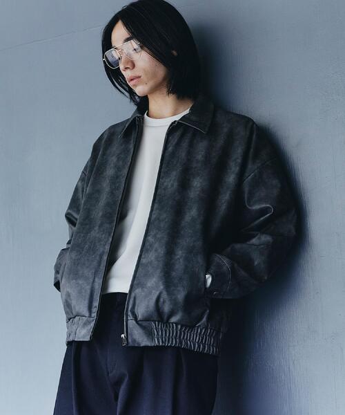 tk.TAKEO KIKUCHI（ティーケータケオキクチ）の「ヴィンテージライクドロップショルダージップブルゾン（ブルゾン・メンズ・スミクロ/ブラウン系その他/ブラック・03/02/01）」の18枚目の写真