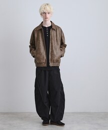 tk.TAKEO KIKUCHI（ティーケータケオキクチ）の「ヴィンテージライクドロップショルダージップブルゾン（ブルゾン）」