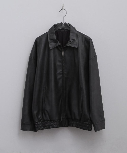 tk.TAKEO KIKUCHI（ティーケータケオキクチ）の「ヴィンテージライクドロップショルダージップブルゾン（ブルゾン・メンズ・スミクロ/ブラウン系その他/ブラック・03/02/01）」の2枚目の写真