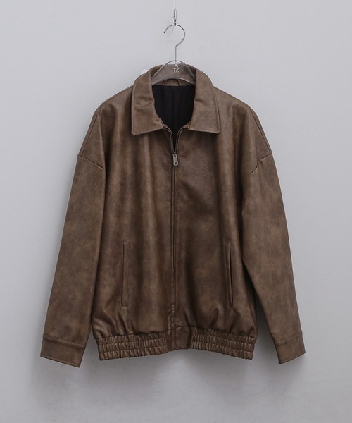 tk.TAKEO KIKUCHI（ティーケータケオキクチ）の「ヴィンテージライクドロップショルダージップブルゾン（ブルゾン・メンズ・スミクロ/ブラウン系その他/ブラック・03/02/01）」の6枚目の写真