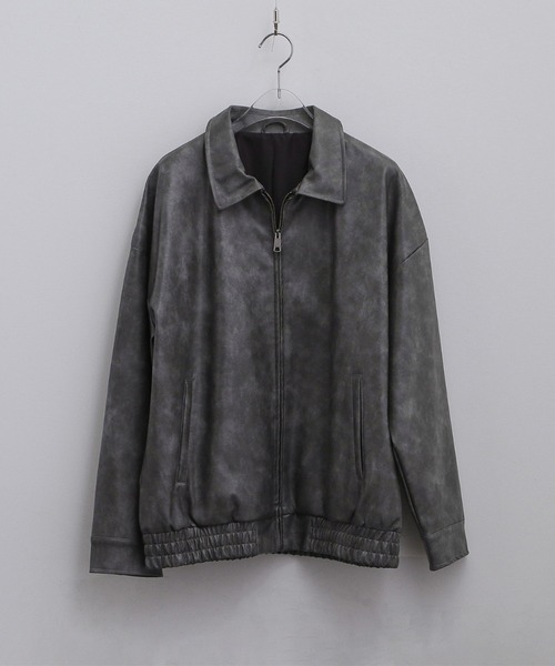 tk.TAKEO KIKUCHI（ティーケータケオキクチ）の「ヴィンテージライクドロップショルダージップブルゾン（ブルゾン・メンズ・スミクロ/ブラウン系その他/ブラック・03/02/01）」の5枚目の写真
