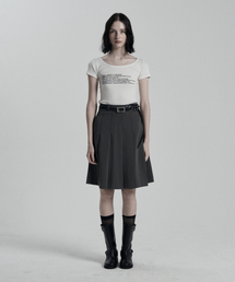 ANIV（アニーブ）の「MIDI PLEATS SKIRT GRAY（スカート）」