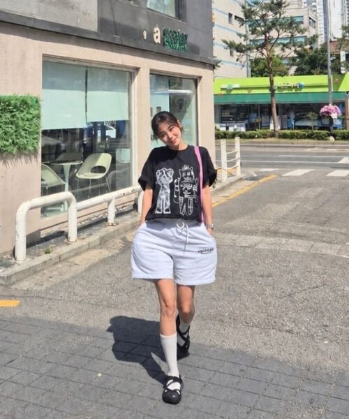 EXCURSE(エクスカース)の「EC ワイドハーフスウェットパンツメランジ(その他パンツ・レディース・その他・MEDIUM/LARGE/X-LARGE)」の3枚目の写真