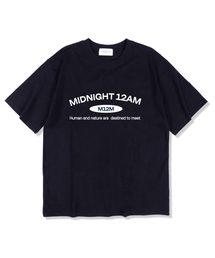 MIDNIGHT12AM（ミッドナイト12エーエム）の「M12M Arch Logo Short Sleeve T-Shirt Navy（Tシャツ/カットソー）」