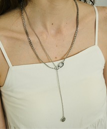 LENERA（レネラ）の「チェーンネックレス / Y字デザイン / 2連風 / シルバー / 韓国アクセ（ネックレス）」