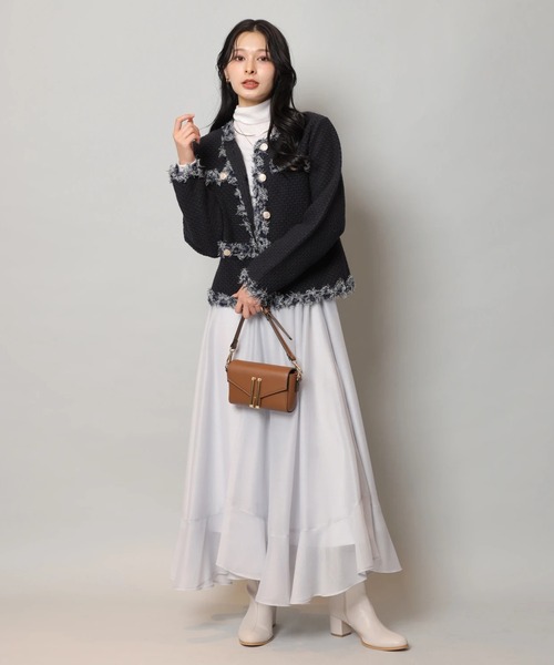 Apuweiser-riche(アプワイザーリッシェ)の「MIXブレードニットジャケット(ニット/セーター・レディース・ホワイト系その他/ピンク/ネイビー/ホワイト・1/2)」の18枚目の写真