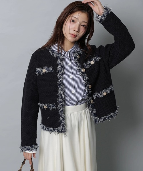 MIXブレードニットジャケット（ニット/セーター）｜Apuweiser-riche