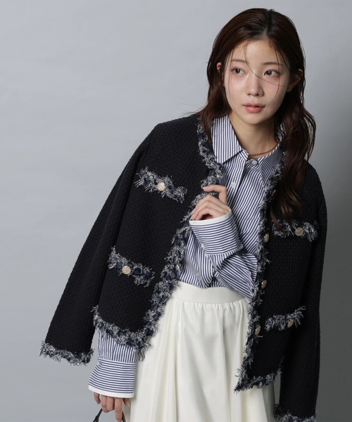 MIXブレードニットジャケット（ニット/セーター）｜Apuweiser-riche