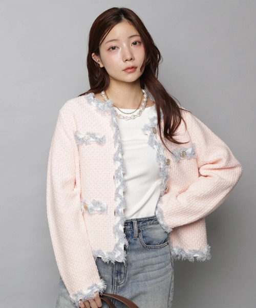 MIXブレードニットジャケット（ニット/セーター）｜Apuweiser-riche