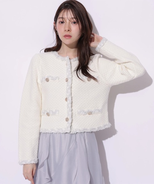 MIXブレードニットジャケット（ニット/セーター）｜Apuweiser-riche