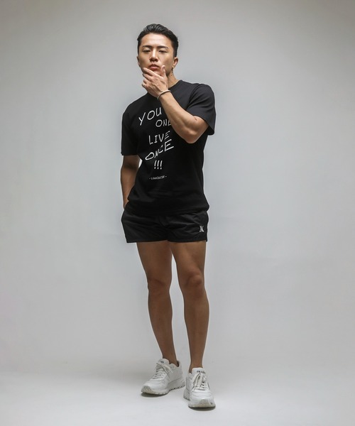 VANQUISH(ヴァンキッシュ)の「VANQUISH / ヴァンキッシュ モノグラム VA Embroidery ショートパンツ(その他パンツ・メンズ・ブラック・M)」の4枚目の写真