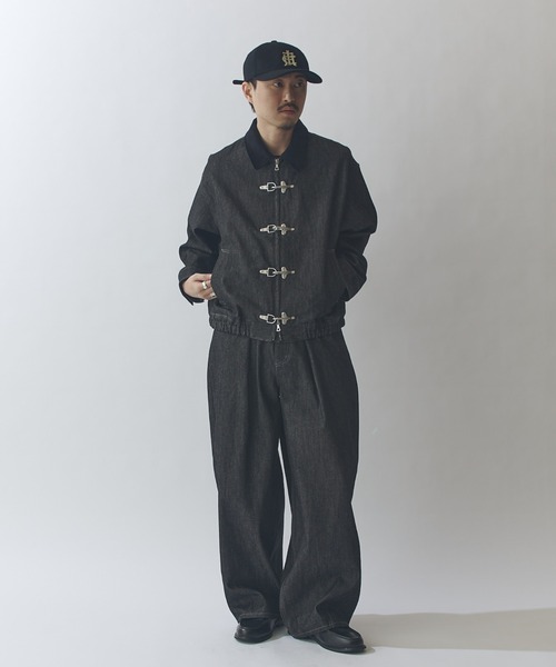 Lui's（ルイス）の「リジットデニムボンバーブルゾン（ブルゾン・メンズ・インディゴブルー/ブラック・S/M）」の6枚目の写真