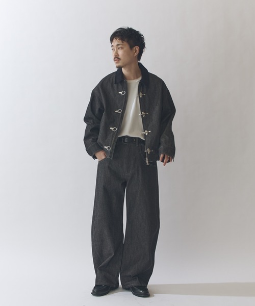 Lui's(ルイス)の「リジットデニムボンバーブルゾン(ブルゾン・メンズ・インディゴブルー/ブラック・S/M)」の8枚目の写真