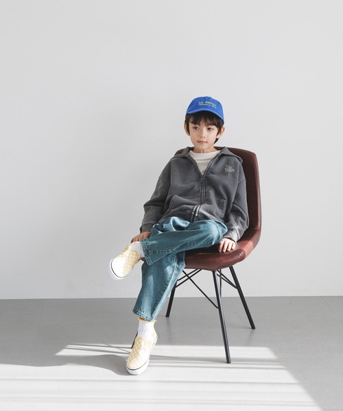 BAYFLOW（ベイフロー）の「[USED感が魅力♪]SNOWフルジップパーカー(KIDS)（パーカー・キッズ・ピンク/ブルー/チャコール・150cm/110cm/130cm）」の5枚目の写真