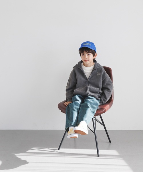 BAYFLOW（ベイフロー）の「[USED感が魅力♪]SNOWフルジップパーカー(KIDS)（パーカー・キッズ・ピンク/ブルー/チャコール・150cm/110cm/130cm）」の6枚目の写真