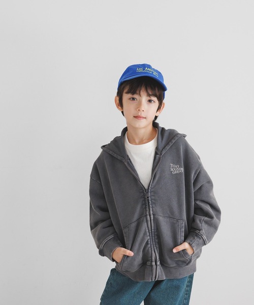 BAYFLOW（ベイフロー）の「[USED感が魅力♪]SNOWフルジップパーカー(KIDS)（パーカー・キッズ・ピンク/ブルー/チャコール・150cm/110cm/130cm）」の7枚目の写真