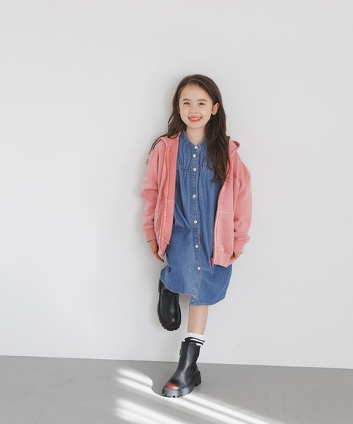 BAYFLOW（ベイフロー）の「[USED感が魅力♪]SNOWフルジップパーカー(KIDS)（パーカー・キッズ・ピンク/ブルー/チャコール・150cm/110cm/130cm）」の11枚目の写真