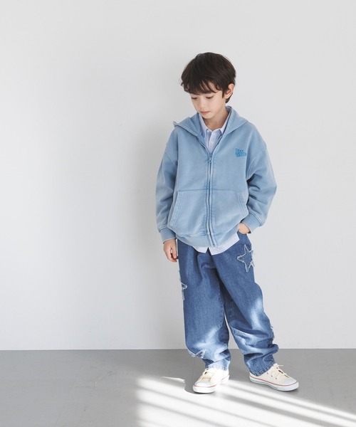 BAYFLOW（ベイフロー）の「[USED感が魅力♪]SNOWフルジップパーカー(KIDS)（パーカー・キッズ・ピンク/ブルー/チャコール・150cm/110cm/130cm）」の14枚目の写真