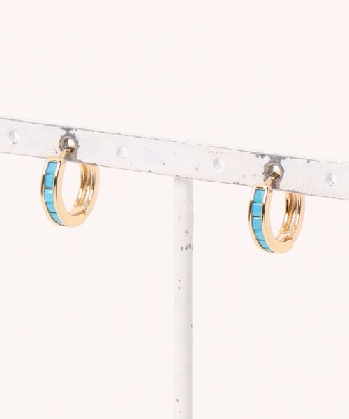 Burner(バーナー)の「【Sonu jewelry(ソヌジュエリー)】カラーブロックフープピアス son-pierce-26-6【RBTS】(ピアス(両耳用)・レディース・ゴールド/シルバー・FREE)」の2枚目の写真