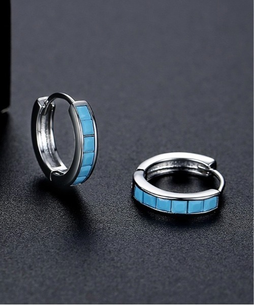 Burner(バーナー)の「【Sonu jewelry(ソヌジュエリー)】カラーブロックフープピアス son-pierce-26-6【RBTS】(ピアス(両耳用)・レディース・ゴールド/シルバー・FREE)」の3枚目の写真