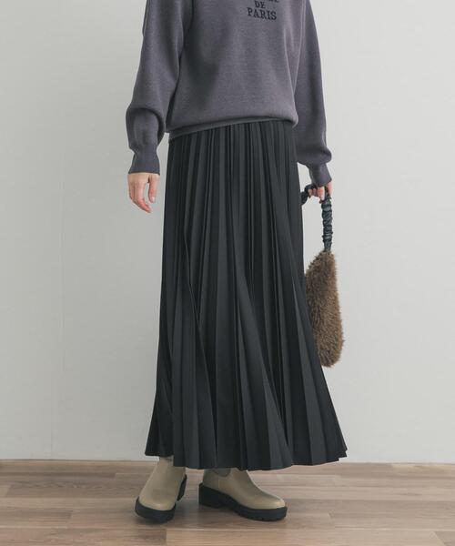 URBAN RESEARCH DOORS（アーバンリサーチドアーズ）の「ツイルプリーツスカート（スカート・レディース・ベージュ/ブラック/アイボリー・FREE）」の3枚目の写真