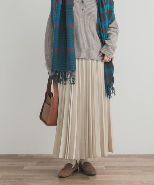 URBAN RESEARCH DOORS（アーバンリサーチドアーズ）の「ツイルプリーツスカート（スカート・レディース・ベージュ/ブラック/アイボリー・FREE）」の4枚目の写真