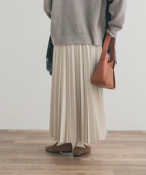 URBAN RESEARCH DOORS（アーバンリサーチドアーズ）の「ツイルプリーツスカート（スカート・レディース・ベージュ/ブラック/アイボリー・FREE）」の5枚目の写真