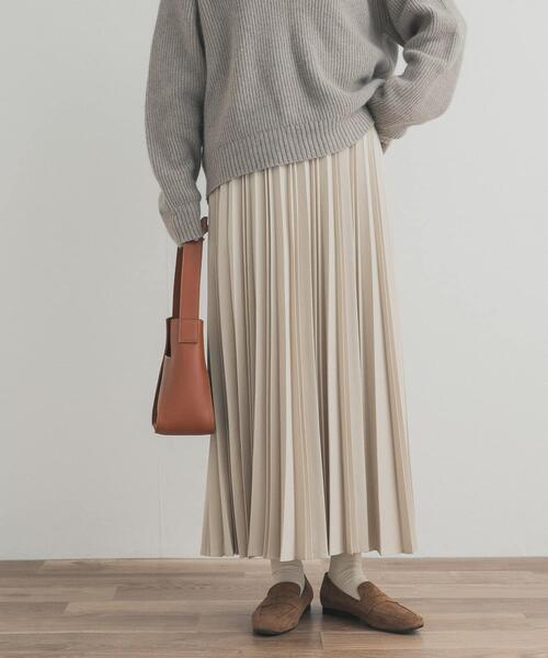 URBAN RESEARCH DOORS（アーバンリサーチドアーズ）の「ツイルプリーツスカート（スカート・レディース・ベージュ/ブラック/アイボリー・FREE）」の7枚目の写真