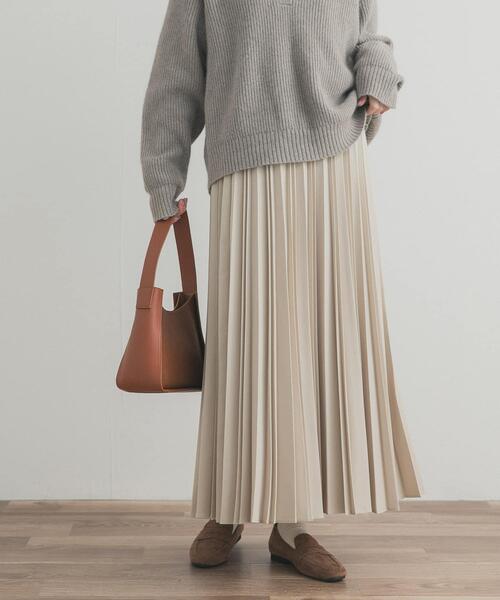 URBAN RESEARCH DOORS（アーバンリサーチドアーズ）の「ツイルプリーツスカート（スカート・レディース・ベージュ/ブラック/アイボリー・FREE）」の8枚目の写真