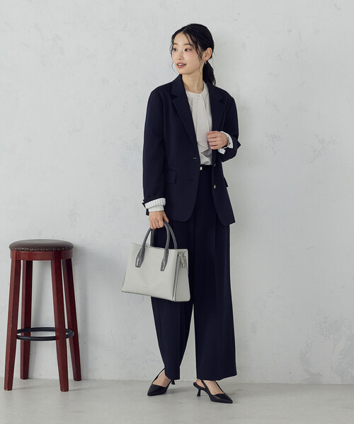 MONO COMME CA(モノコムサ)の「型押しハンドルバッグ(ハンドバッグ・レディース・ベージュ/ブラック/グレー・FREE)」の11枚目の写真