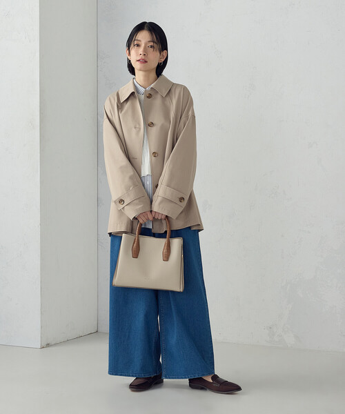 MONO COMME CA(モノコムサ)の「型押しハンドルバッグ(ハンドバッグ・レディース・ベージュ/ブラック/グレー・FREE)」の18枚目の写真