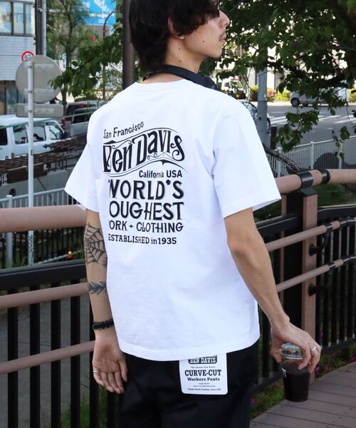 BEN DAVIS(ベンデイビス)の「【BEN DAVIS(ベンデイビス)】OLD SIGN VNTG TEE / Tシャツ クルーネック ワンポイント シンプル ユニセックス 加工(Tシャツ/カットソー・メンズ・ネイビー/ホワイト/ブラック・X-LARGE/LARGE/MEDIUM)」の7枚目の写真