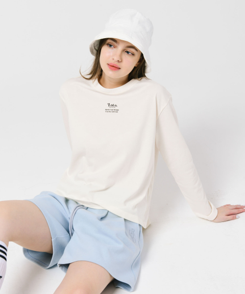 LORDLOAR(ロードロアル)の「ロロプリンティングベーシック長袖Tシャツアイボリー(Tシャツ/カットソー・レディース・その他・MEDIUM/SMALL/LARGE)」の1枚目の写真