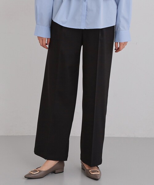 THE SHOP TK （ザ ショップ ティーケー ）の「【通勤・セレモニー】CAVIAN ベーシックワイドパンツ/セットアップ可（その他パンツ・レディース・ブラック/グレー/ライトベージュ/ネイビー系3・11/12/13/14）」の2枚目の写真