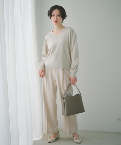 THE SHOP TK （ザ ショップ ティーケー ）の「【通勤・セレモニー】CAVIAN ベーシックワイドパンツ/セットアップ可（その他パンツ・レディース・ブラック/グレー/ライトベージュ/ネイビー系3・11/12/13/14）」の6枚目の写真