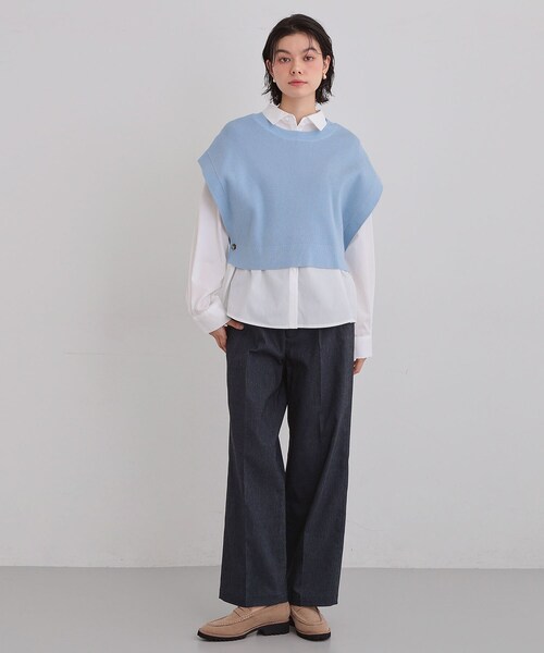 THE SHOP TK （ザ ショップ ティーケー ）の「【通勤・セレモニー】CAVIAN ベーシックワイドパンツ/セットアップ可（その他パンツ・レディース・ブラック/グレー/ライトベージュ/ネイビー系3・11/12/13/14）」の21枚目の写真