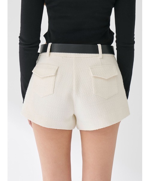 darich ダーリッチ ボンディングツイードショートパンツ ホワイト　m darich ダーリッチ ボンディングツイードショートパンツ ホワイト