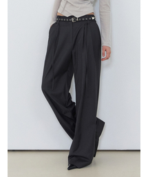 ETMON（エトモン）の「Double Belt Slacks, Charcoal（スラックス）」