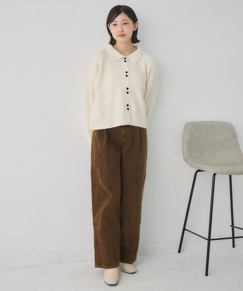 RETRO GIRL（レトロガール）の「コーデュロイカーブPT（その他パンツ・レディース・ブラウン/チャコールグレー・FREE）」の3枚目の写真